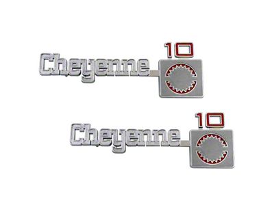 Trim Parts Front Fender Cheyenne 10 Emblem (75-80 C10, K10)