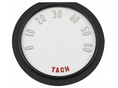 Trim Parts, Tachometer Lens 6000 RPM 5112 Corvette 1953-1954 (Convertible)