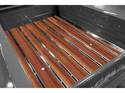 Bed-in-a-Box Floor Kit; Pre-Drilled; Black Walnut Wood; Mild Steel Angle Strips; Mild Steel Hidden Fastener Bed Strips (1935 Chevrolet Truck)