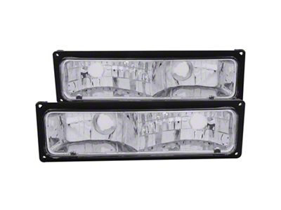 Euro Style Parking/Turn Signal Lights; Chrome (88-00 C1500, C2500, C3500, K1500, K2500, K3500)