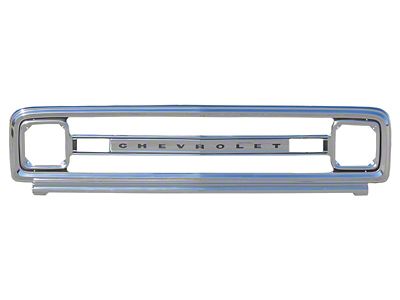 Grille Shell with CHEVROLET Letters; Anodized Aluminum (69-70 Jimmy)