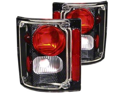 Tail Lights; Black Housing; Clear Lens (73-87 C10, K10, K20; 73-91 Blazer, Jimmy)