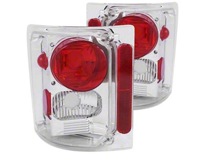 Tail Lights; Chrome Housing; Clear Lens (73-87 C10, K10, K20; 73-91 Blazer, Jimmy)
