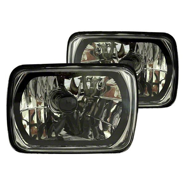 Ecklers Crystal Halo Headlights; Carbon Fiber Look Housing