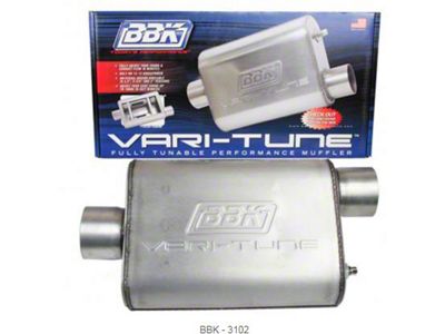 Truck BBK 2-3/4 Vari-Tune Adjustable Stainless Steel Performance Muffler, Offset