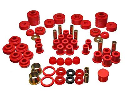 Hyper-Flex System Complete Bushing Kit; Red (80-96 4WD F-150)