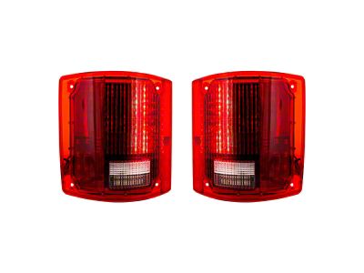 LED Sequential Tail Lights without Trim; Red Lens (73-87 Blazer, C10, C15, Jimmy, K10, K15, C20)