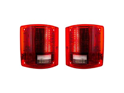 LED Sequential Tail Lights without Trim; Red Lens (73-87 Blazer, C10, C15, Jimmy, K10, K15, C20)