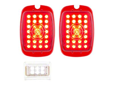 LED Tail Lights; Red Lens (40-53 Chevrolet/GMC Truck)