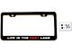 Truck License Plate Frame with LIFE IN THE FAST LANE White, Red and Black Decal