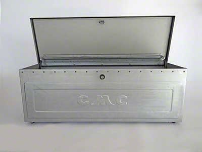 Truck Tool Box; Embossed 54 GMC Script with Race Track (54-87 C10 Stepside, C15 Stepside, C20 Stepside, Chevrolet/GMC Truck Stepside, K10 Stepside, K15 Stepside, K20 Stepside)