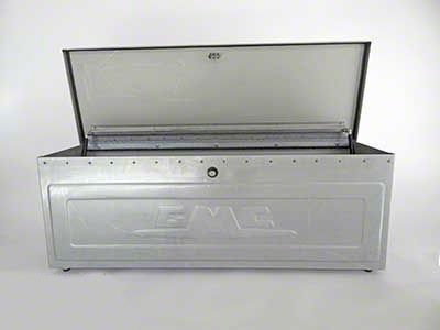 Truck Tool Box; Embossed 55-62 GMC Script with Race Track (54-87 C10 Stepside, C15 Stepside, C20 Stepside, Chevrolet/GMC Truck Stepside, K10 Stepside, K15 Stepside, K20 Stepside)