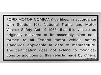 Trunk Decal - Safety Act - Mercury