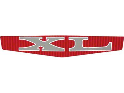 Trunk Crown Decal,XL,Red Background,Horizontal,66-67