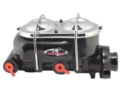 Tuff Stuff Performance Dual Reservoir Master Cylinder with 1-Inch Bore; 3/8-Inch Ports; Stealth Black (Universal; Some Adaptation May Be Required)