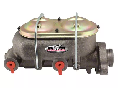 Tuff Stuff Performance Dual Reservoir Master Cylinder with 1-Inch Bore; 9/16 and 1/2-Inch Ports; As Cast (Universal; Some Adaptation May Be Required)