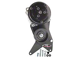 Tuff Stuff Performance A/C Compressor Bracket for Sanden SD508; BBC with Short Water Pump; Black (Universal; Some Adaptation May Be Required)