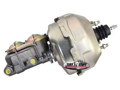 Tuff Stuff Performance Dual Diaphragm Brake Booster with Master Cylinder; 1-1/8-Inch Bore; Gold Zinc (68-82 Corvette C3)