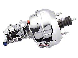 Tuff Stuff Performance Dual Diaphragm Brake Booster with Master Cylinder; 1-Inch Bore; Chrome (68-82 Corvette C3)