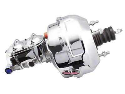 Tuff Stuff Performance Dual Diaphragm Brake Booster with Master Cylinder; 1-Inch Bore; Chrome (68-82 Corvette C3)