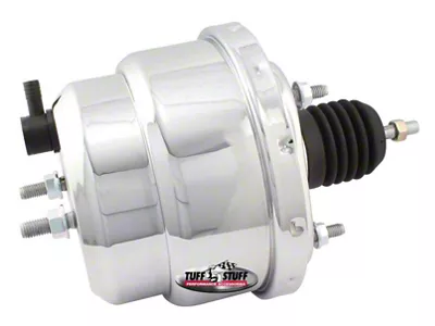 Tuff Stuff Performance 7-Inch Dual Diaphragm Power Brake Booster; Chrome (Universal; Some Adaptation May Be Required)