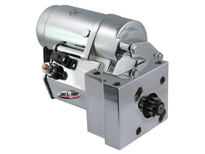 Tuff Stuff Performance Gear Reduction Starter; Offset Mounting Block; Chrome (67-86 V8 Camaro)