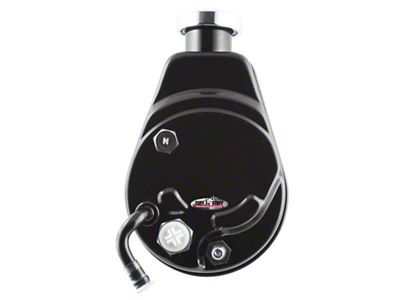 Tuff Stuff Performance Saginaw Style Power Steering Pump; Keyed Shaft; Black (70-74 Camaro)