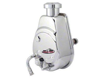 Tuff Stuff Performance Saginaw Style Power Steering Pump; Keyed Shaft; Chrome (70-74 Camaro)