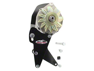 Tuff Stuff Performance Alternator Bracket for BBC with Long Water Pump; Stealth Black (Universal; Some Adaptation May Be Required)