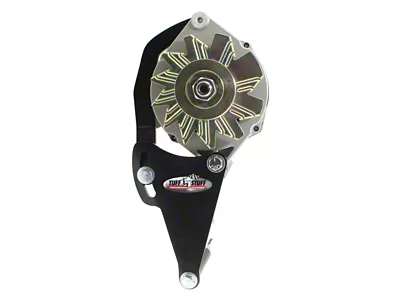 Tuff Stuff Performance Alternator Bracket for SBC with Long Water Pump; Stealth Black (Universal; Some Adaptation May Be Required)