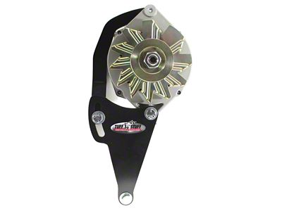 Tuff Stuff Performance Alternator Bracket for SBC with Short Water Pump; Stealth Black (Universal; Some Adaptation May Be Required)