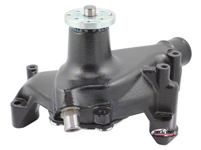 Tuff Stuff Performance Platinum SuperCool Water Pump; Smoothie; Stealth Black (69-87 305/350 V8 Corvette C3 & C4)