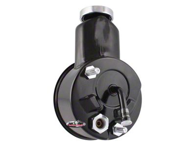 Tuff Stuff Performance Saginaw Style Power Steering Pump; Keyed Shaft; Black (66-77 Small Block V8 Corvette)