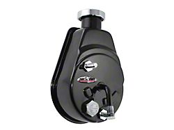 Tuff Stuff Performance Saginaw Style Power Steering Pump; Press Fit Shaft; Black (75-79 Corvette C3)
