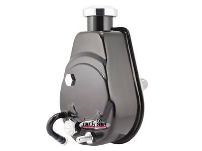 Tuff Stuff Performance Saginaw Style Power Steering Pump; Press Fit Shaft; Black (Universal; Some Adaptation May Be Required)