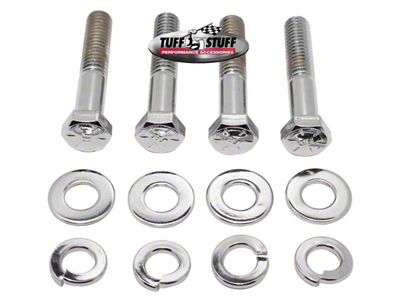 Tuff Stuff Performance Short Water Pump Bolt Kit; Hex Head; Chrome (65-72 Big Block V8 Corvette C2 & C3)