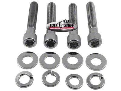 Tuff Stuff Performance Short Water Pump Bolt Kit; Socket Head; Chrome (65-72 Big Block V8 Corvette C2 & C3)