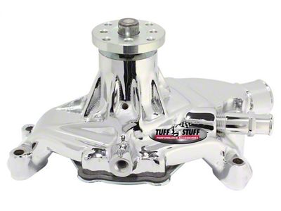 Tuff Stuff Performance SuperCool Water Pump with Reverse Rotation; Chrome (84-91 Corvette C4)