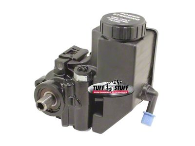 Tuff Stuff Performance Type II Power Steering Pump with Reservoir; Black (Universal; Some Adaptation May Be Required)