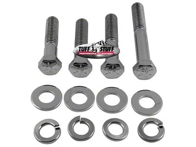 Tuff Stuff Performance Water Pump Bolt Kit; Hex Head; Chrome (71-91 350 V8 Corvette C3 & C4)