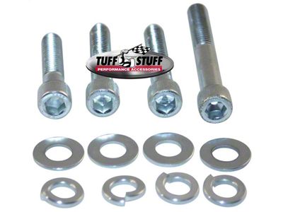 Tuff Stuff Performance Water Pump Bolt Kit; Socket Head; White Zinc (55-71 Small Block V8 Corvette C1, C2 & C3)