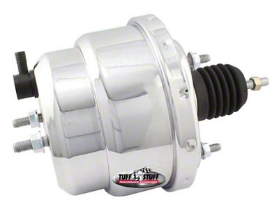 Tuff Stuff Performance 7-Inch Dual Diaphragm Power Brake Booster; Chrome (Universal; Some Adaptation May Be Required)