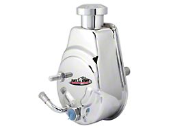 Tuff Stuff Performance Saginaw Style Power Steering Pump; Press Fit Shaft; Chrome (80-87 V8 Firebird)