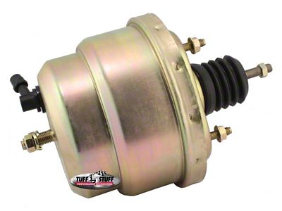 Tuff Stuff Performance 7-Inch Dual Diaphragm Power Brake Booster; Gold Zinc (Universal; Some Adaptation May Be Required)