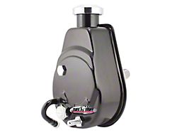 Tuff Stuff Performance Saginaw Style Power Steering Pump; Press Fit Shaft; Black (Universal; Some Adaptation May Be Required)