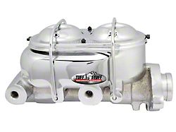 Tuff Stuff Performance Dual Reservoir Master Cylinder with 1-Inch Bore; 3/8-Inch Ports; Chrome (Universal; Some Adaptation May Be Required)