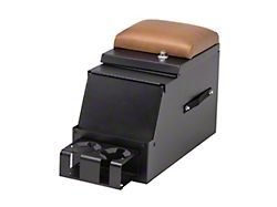 Tuffy Security Products Deluxe Stereo Center Security Console; 8-Inch; Black with Spice Armrest (Universal; Some Adaptation May Be Required)