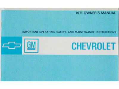 1971 Chevy Car Owners Manual