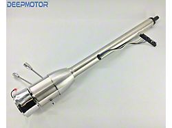 32-Inch Floor Shift Tilt Steering Column with 9-Hole Steering Wheel Adapter; Polished (Universal; Some Adaptation May Be Required)