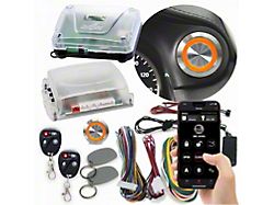 Billet Push Button Engine Start/Stop with Keyless Entry, Remote Start and RFID Kit; Orange LED (Universal; Some Adaptation May Be Required)